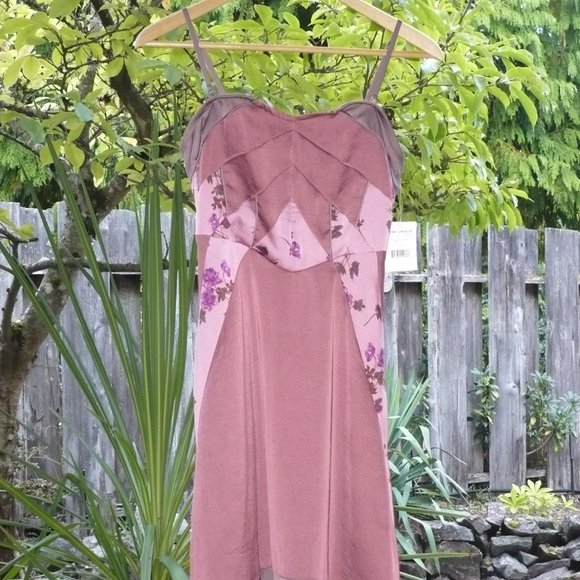 NWT Y2K Free People Womens Pink Floral High Low Fairycore Slip Dress - 2 - Picture 1 of 9